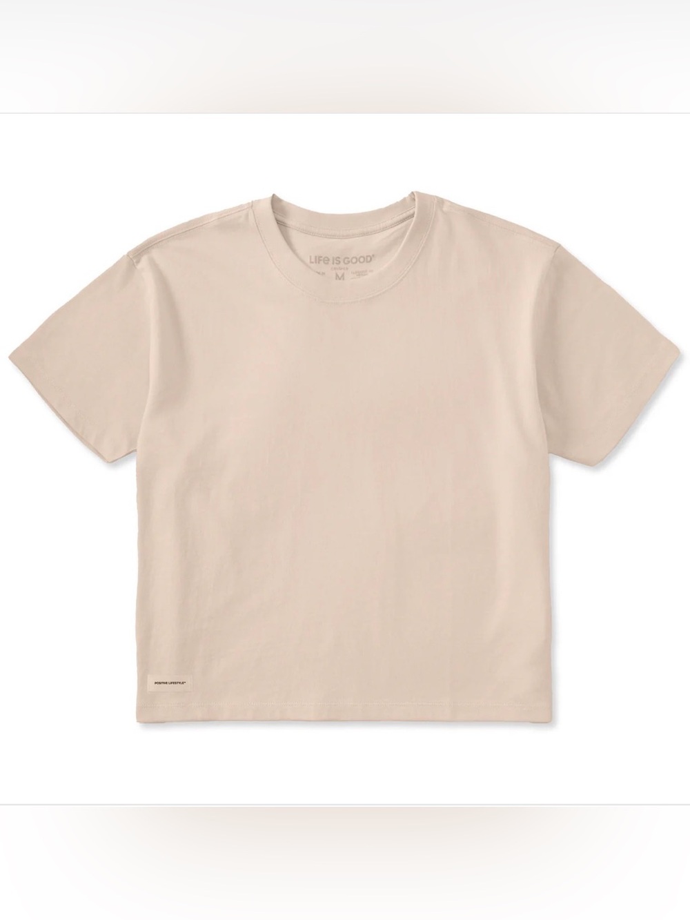 Life Is Good Woman’s Crusher Tee Short Sleeve Size M Cream Color NWT